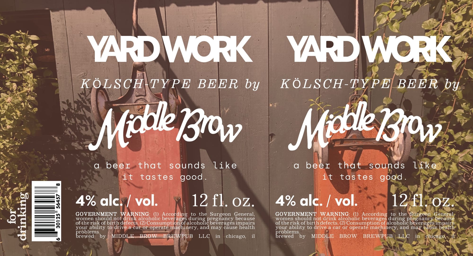 Yardwork by Middle Brow Brewpub - beer label