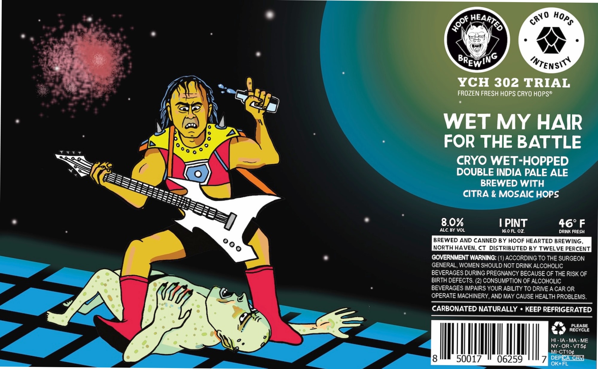 YCH 302 Trial Wet My Hair For The Battle by Hoof Hearted Brewing - beer label