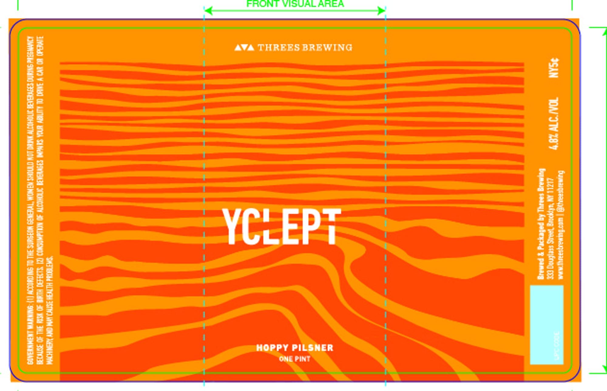 Yclept by Three Brewing - beer label