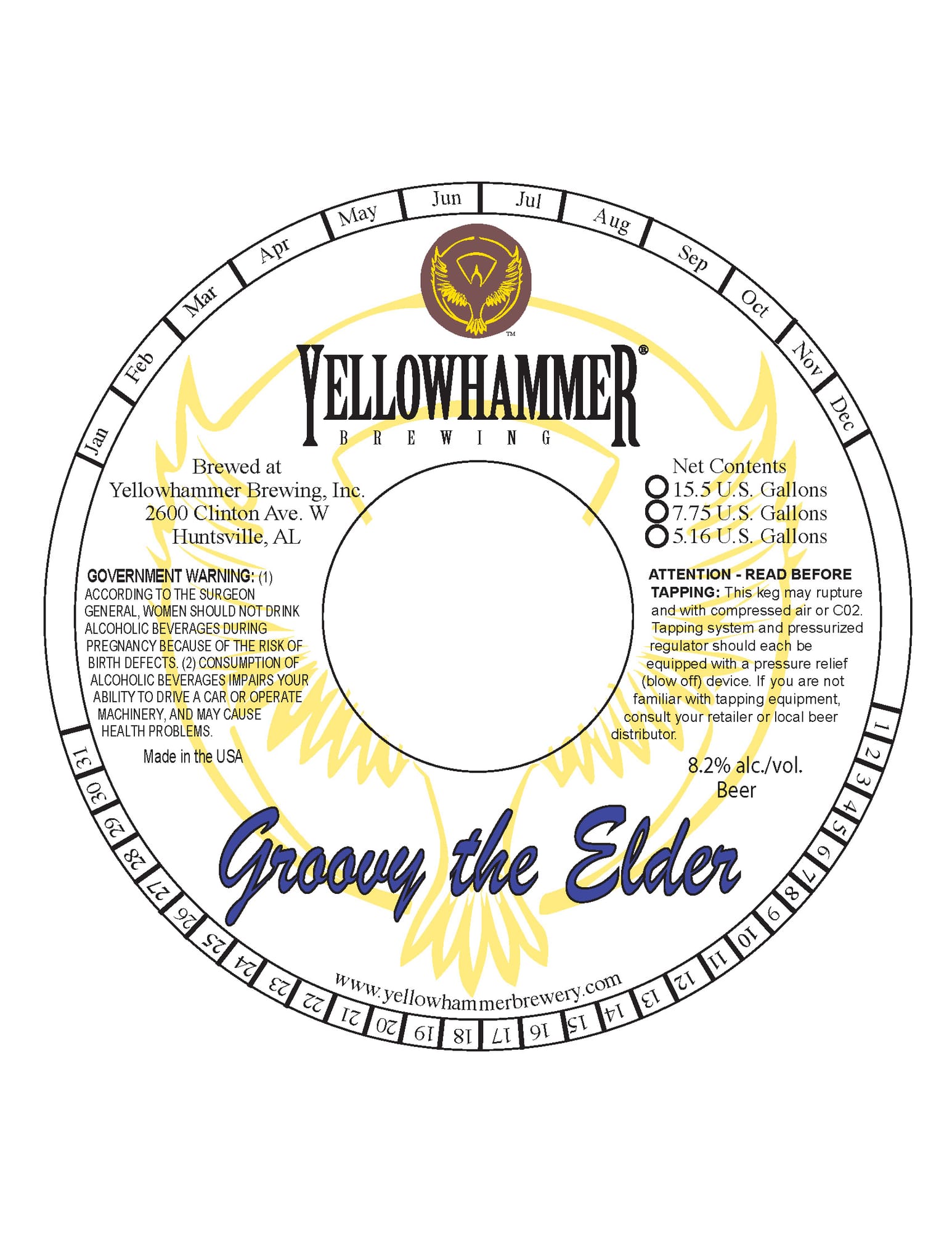 Groovy the Elder by Yellowhammer Brewing - beer label