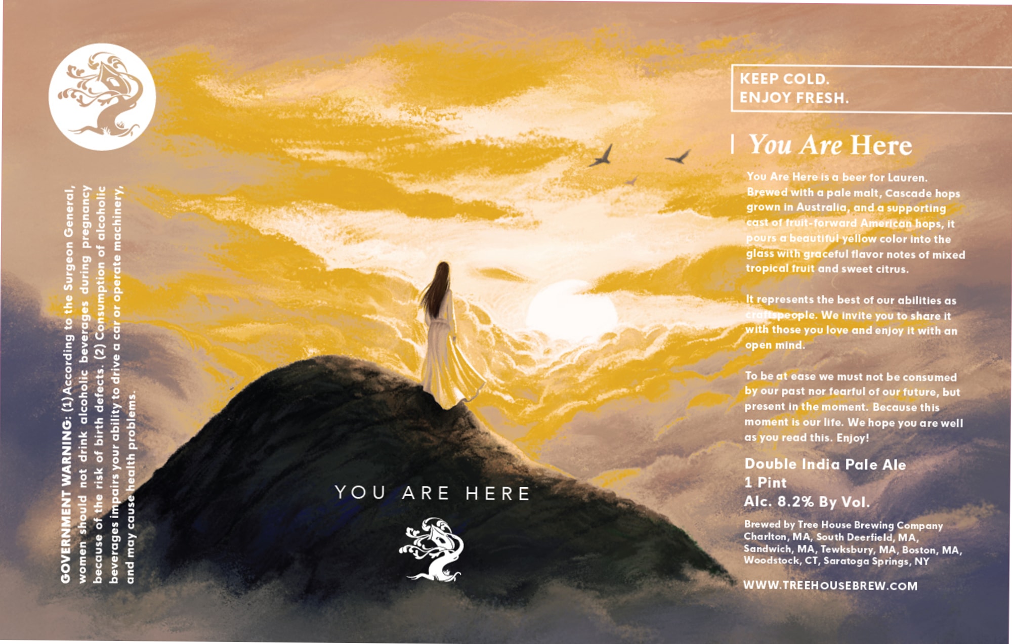 You Are Here by Tree House Brewing Company - beer label