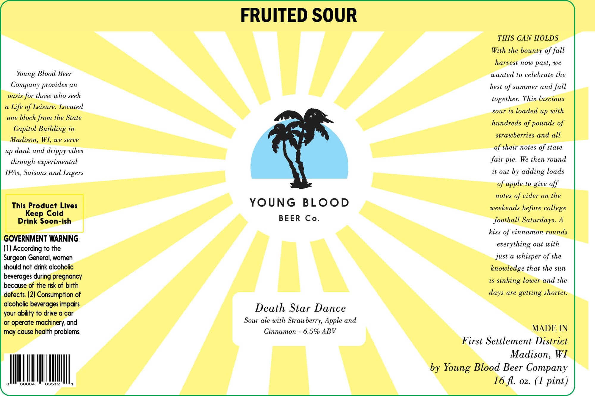 Death Star Dance by Young Blood Beer Co. - beer label