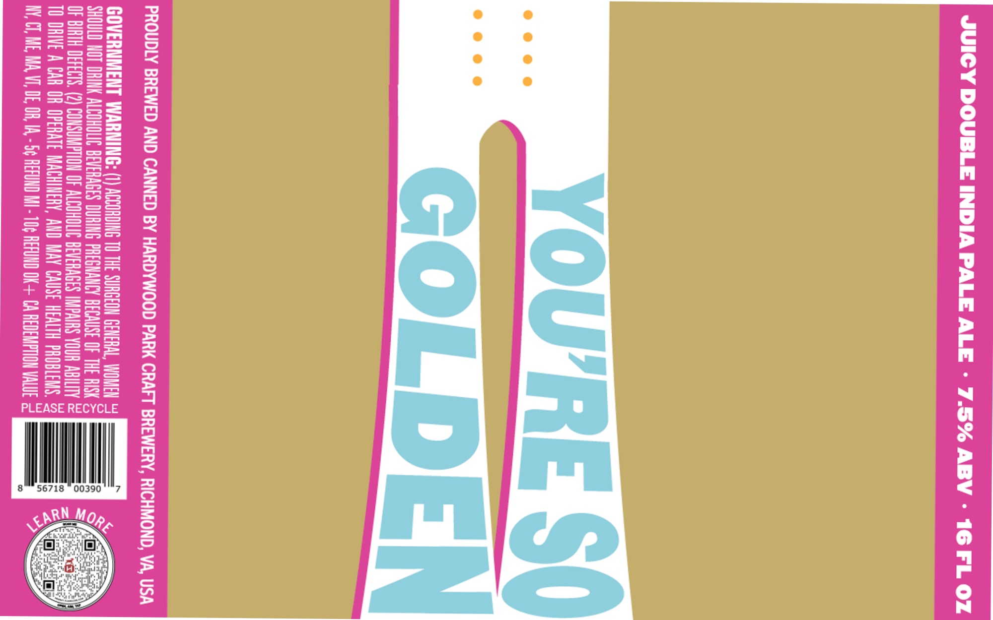 You’re Golden by Hardywood Park Craft Brewery - beer label