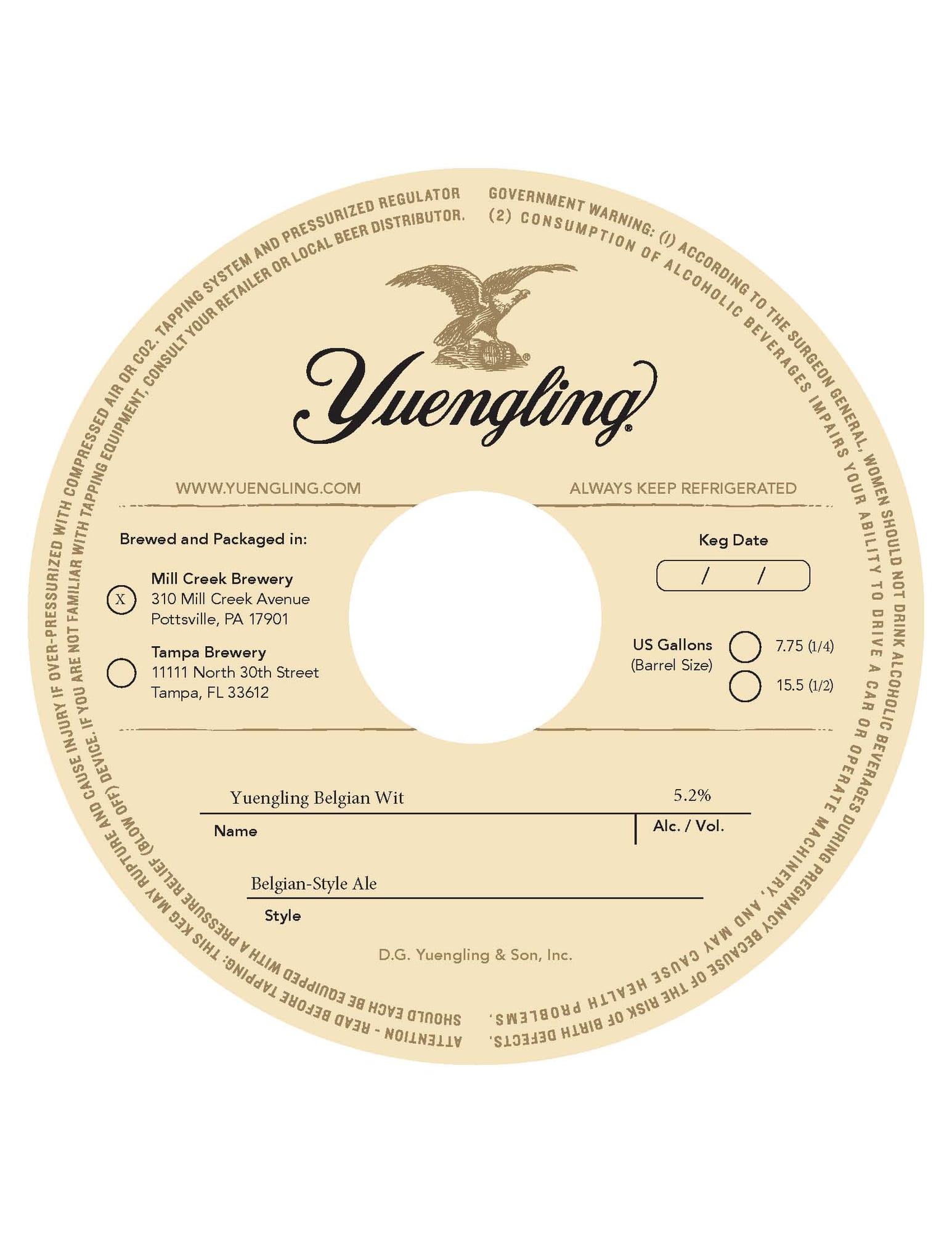 Yuengling Lager by Yuengling & Son, Inc. - beer label