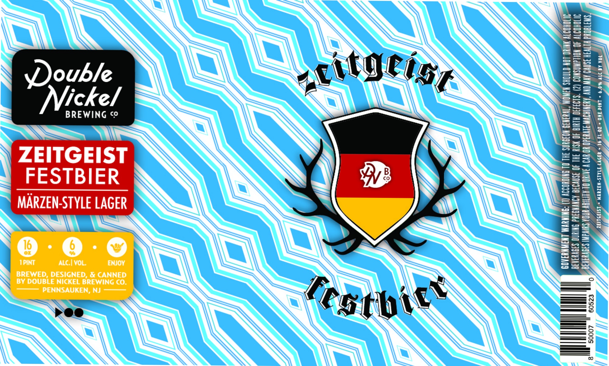 Zeitgeist Festbier by Double Nickel Brewing Co - beer label