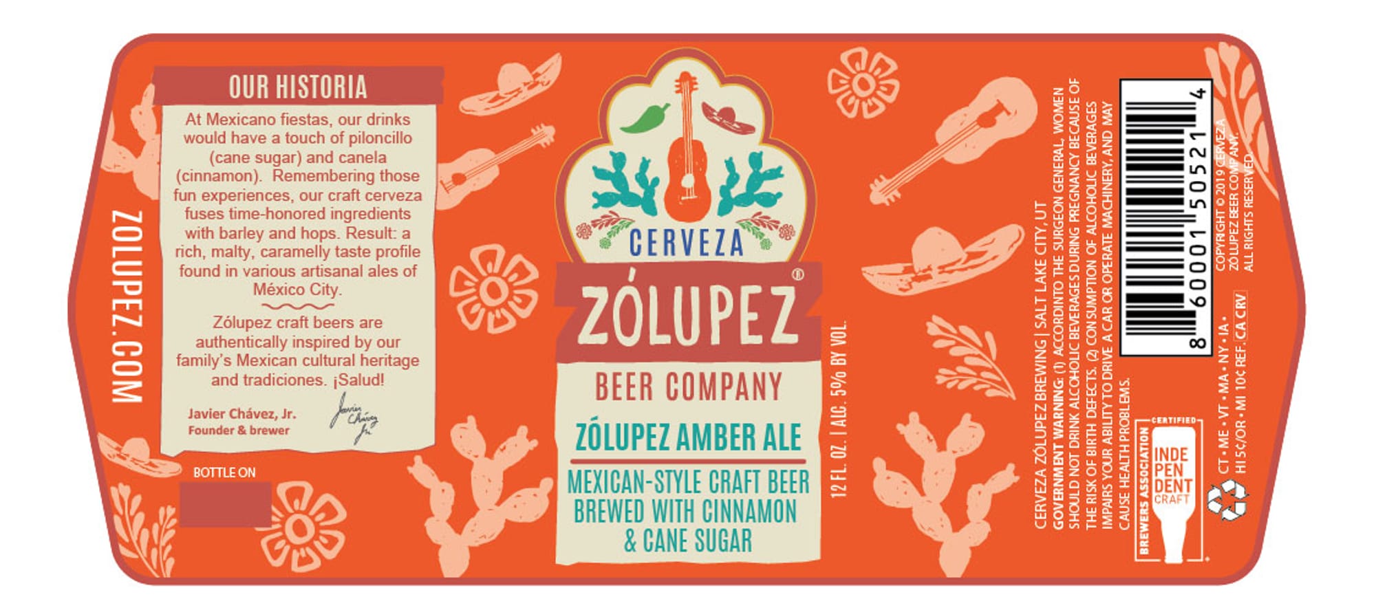 Zólúpez Amber Ale by Zólúpez Beer Company - beer label