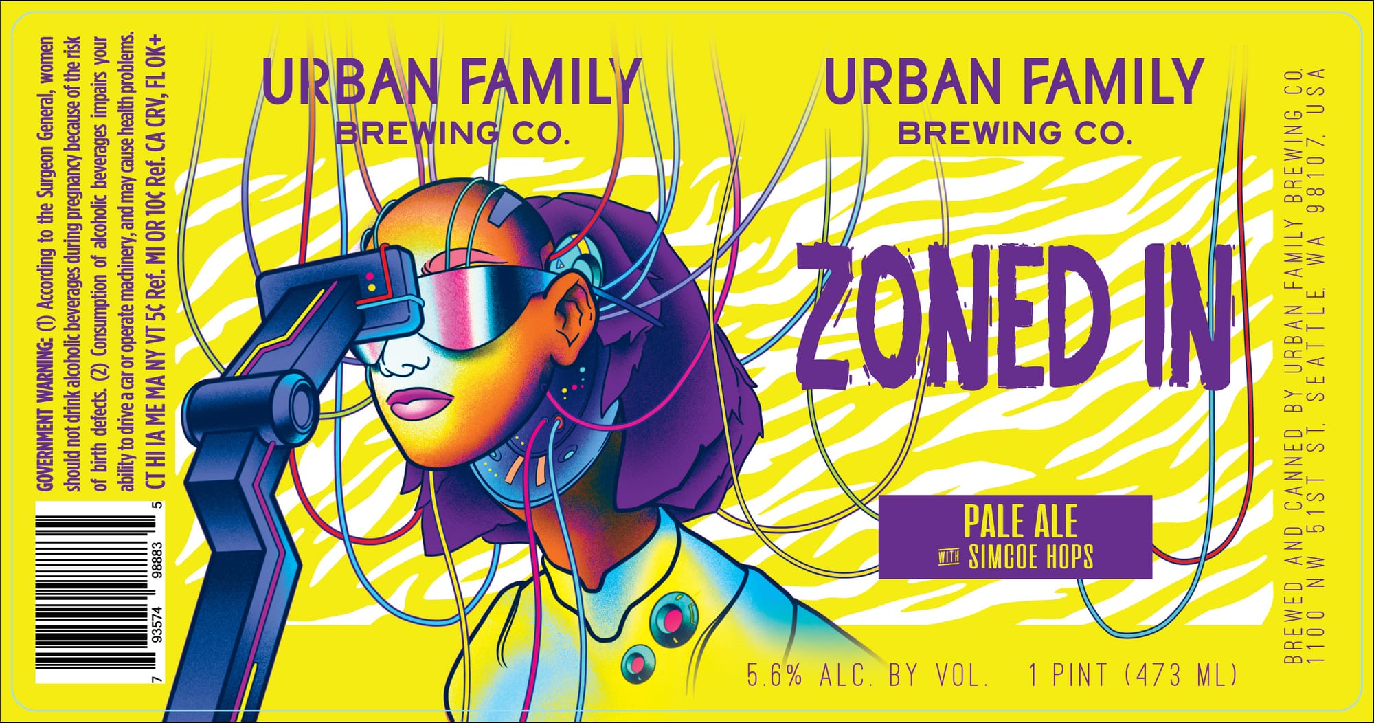 Zoned In by Urban Family Brewing Co. - beer label