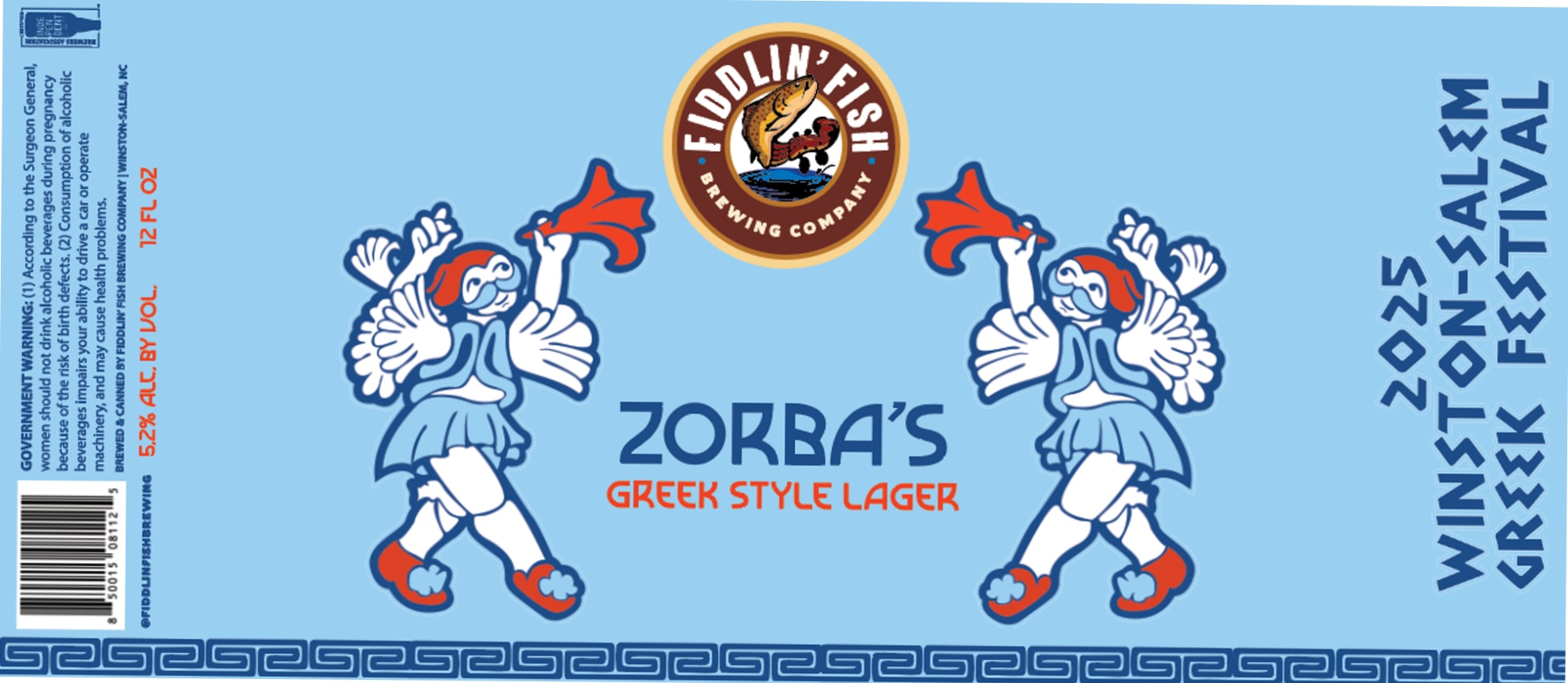 Zorba's by Fiddlin' Fish Brewing Company - beer label