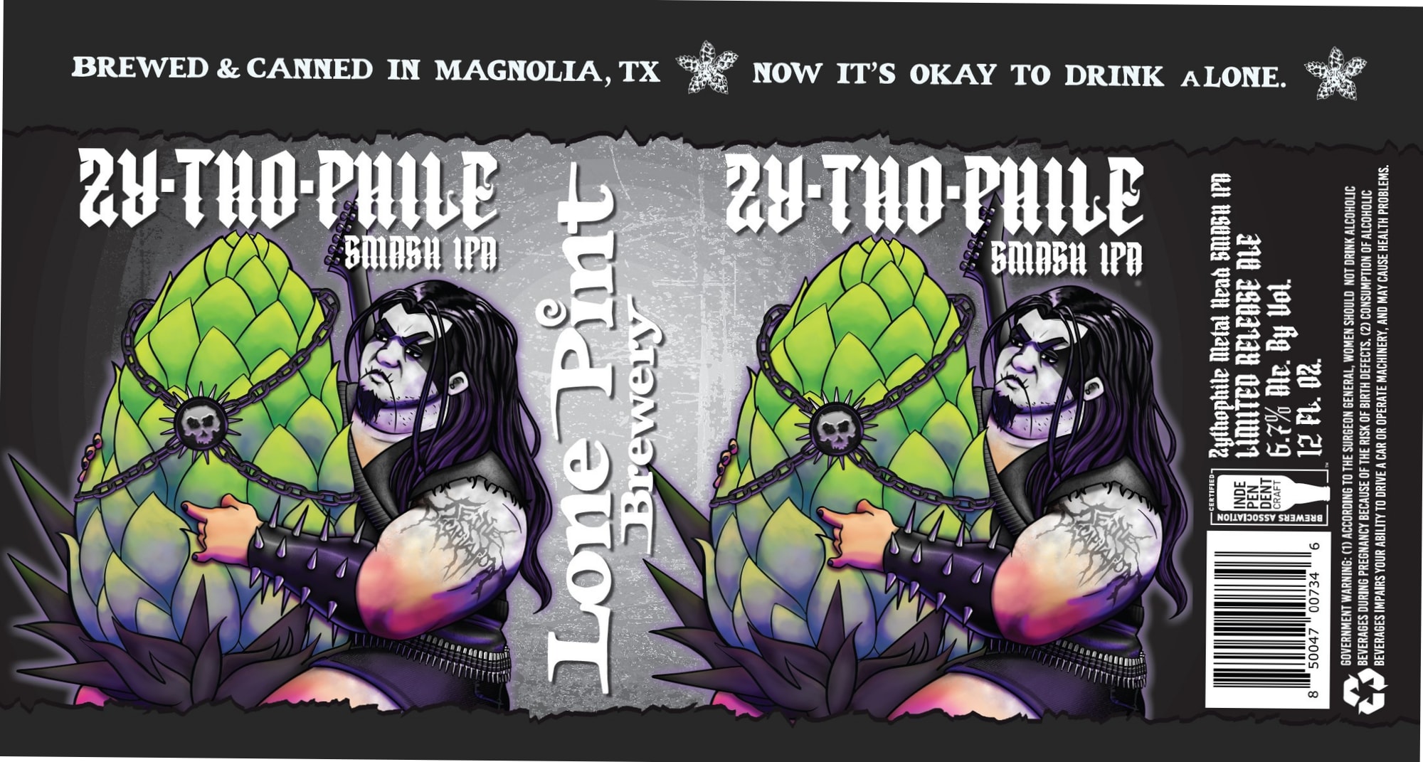 Zy-Two-Pile Smash IPA by Lone Pint Brewery - beer label
